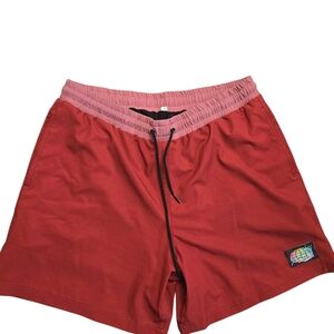 Stussy Red and Pink Men's Swim Shorts